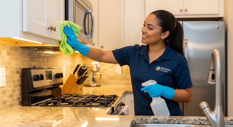 deep cleaning service Maryland — Morgan's Cleaning professional finishing kitchen deep clean in Maryland home
