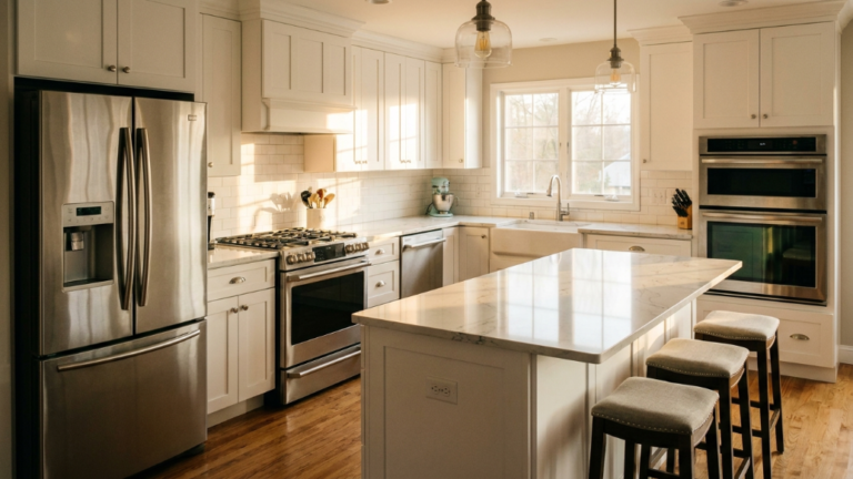 detail cleaning of kitchen after construction in Maryland